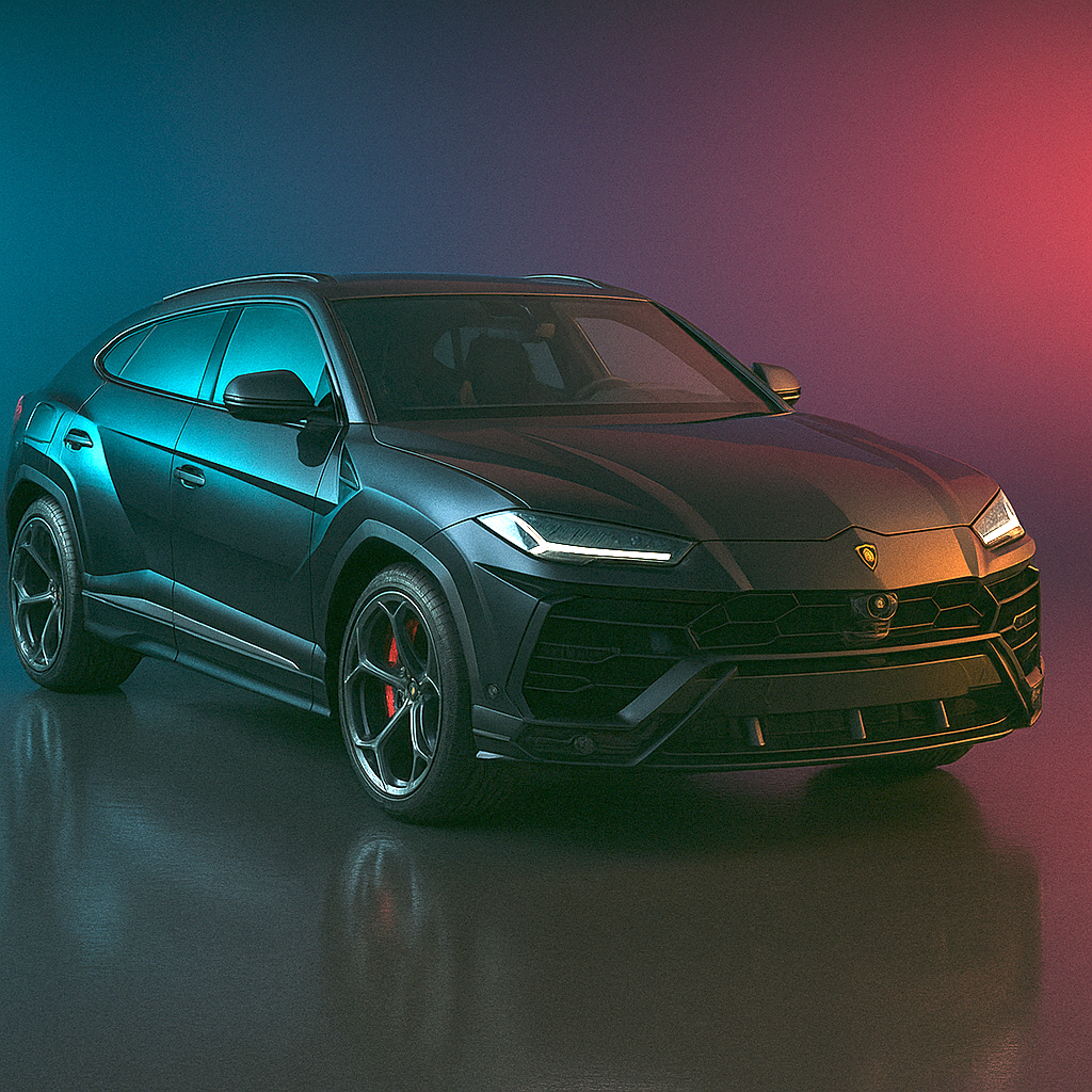 Commanding 2023 Lamborghini Urus super SUV combining Italian exotic supercar DNA with luxury utility, three-quarter view showcasing aggressive angular design, powerful stance, signature Lamborghini styling, and the versatile performance ideal for Miami families and VIP groups seeking unforgettable experiences with Exotic City Toys