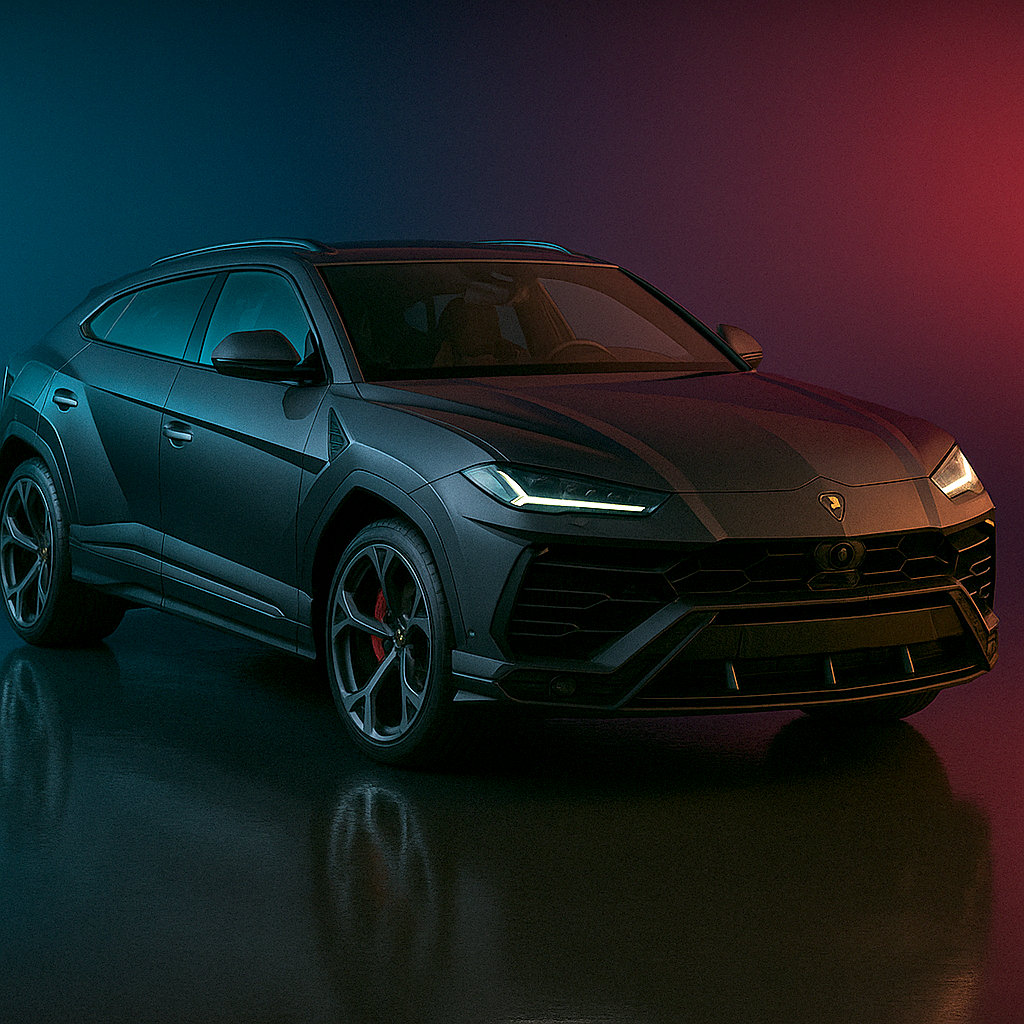 Latest 2025 Lamborghini Urus super SUV featuring cutting-edge Italian exotic performance and luxury utility, dramatic three-quarter angle highlighting updated aggressive styling, powerful road presence, signature Lamborghini design language, and ultimate versatility for Miami luxury lifestyle adventures with Exotic City Toys